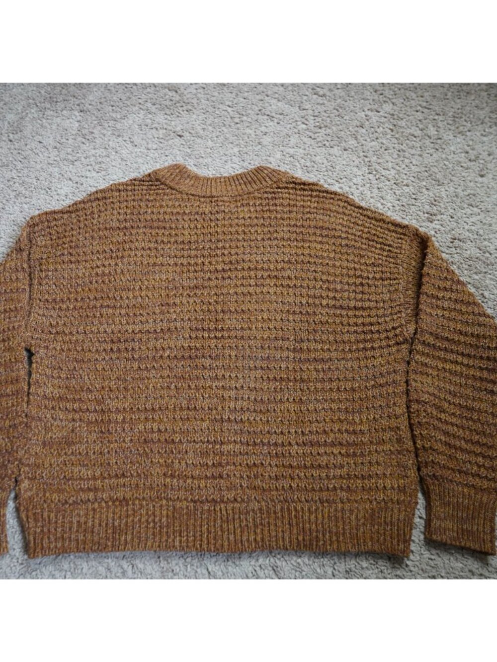 NWT Universal Thread Cropped Sweater Womens XXL Brown Marled Knit Crewneck Boho - Picture 9 of 9